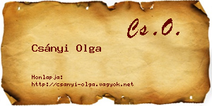 Csányi Olga névjegykártya